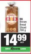 Spar BB Brown Bread Sliced-700g Each offer