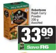 Spar Robertsons Rajah Curry Powder Assorted-200g Each offer