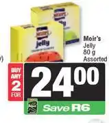 Spar Moir's Jelly Assorted-For Any 2 x 80g offer