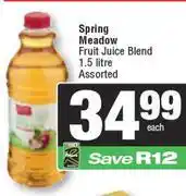 Spar Spring Meadow Fruit Juice Blend Assorted-1.5Ltr Each offer