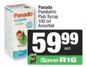 Spar Panado Paediatric Pain Syrup Assorted-100ml Each offer