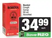 Spar Borstol Cough Syrup Assorted-50ml offer