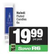 Spar Naledi Fluted Candles-6s Per Pack offer