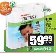 Spar Spar Toilet Rolls 2 Ply 350 Sheet-9s Per Pack offer