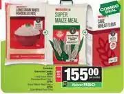 Spar Spar Long Grain White Parboiled Rice 5Kg+Super Maize Meal 5Kg+Cake Wheat Flour 5Kg-For All offer