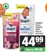 Spar Comfort Fabric Softener Refill Assorted-800ml offer