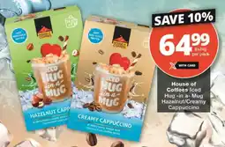 Checkers House of Coffees Iced Hug-in-a-Mug Hazelnut/Creamy Cappuccino offer