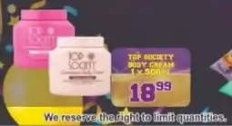 Yarona Cash And Carry TOP SOCIETY BODY CREAM offer