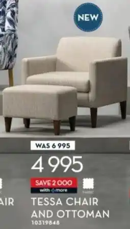 Rochester Tessa chair and ottoman offer