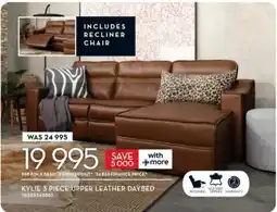 Rochester KYLIE 3 PIECE UPPER LEATHER DAYBED offer