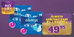 Yarona Cash And Carry ALWAYS SANITARY PADS offer