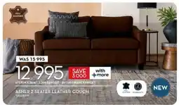 Rochester ASHER 2 SEATER LEATHER COUCH offer