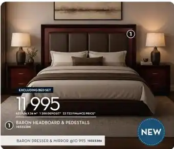 BARON HEADBOARD & PEDESTALS