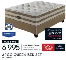 Rochester Sealy Argo Queen Bed Set offer