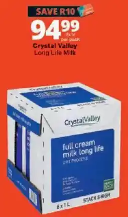 Checkers Crystal Valley Long Life Milk offer