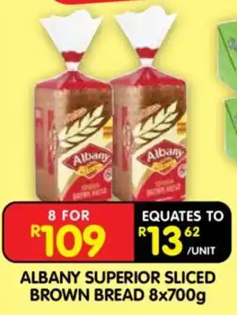 Shoprite Albany Superior Sliced Brown Bread offer