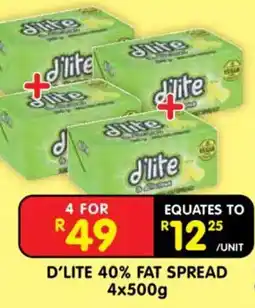 Shoprite D'lite 40% fat spread offer