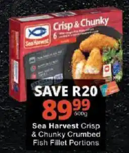 Checkers Sea Harvest Crisp & Chunky Crumbed Fish Fillet Portions offer