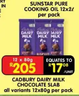 Shoprite Cadbury Dairy Milk Chocolate Slab offer