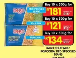 Shoprite IMBO SOUP MIX/POPCORN/RED SPECKLED BEANS offer
