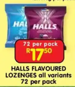 Shoprite HALLS FLAVOURED LOZENGES offer