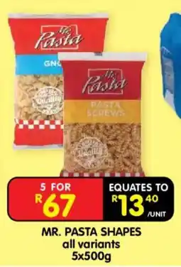 Shoprite Mr. Pasta Shapes offer