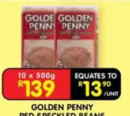 Shoprite GOLDEN PENNY RED SPECKLED BEANS offer