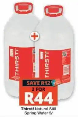 Checkers Thirsti Natural Still Spring Water offer
