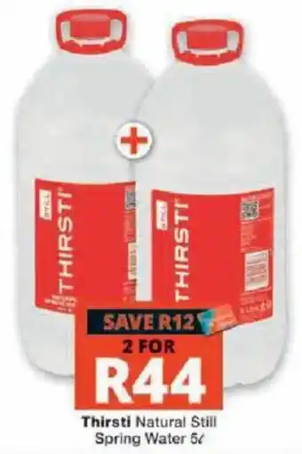 Checkers Thirsti Natural Still Spring Water offer