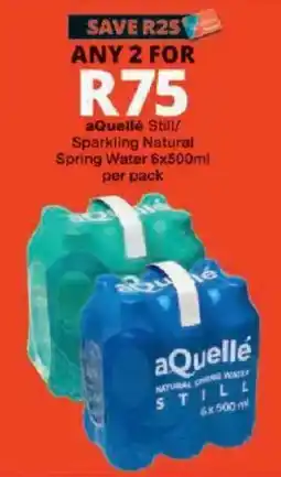 Checkers aQuellé Still/Sparkling Natural Spring Water offer