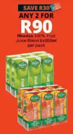 Checkers Rhodes 100% Fruit Juice Blend offer