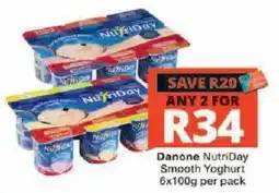Checkers Danone NutriDay Smooth Yoghurt offer