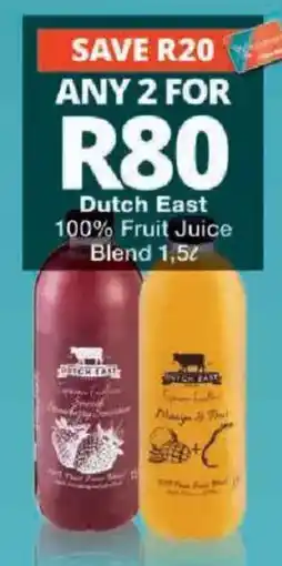 Checkers Dutch East 100% Fruit Juice Blend offer