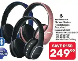 Pick n Pay Volkanov Phonic Series Headphones Assorted offer