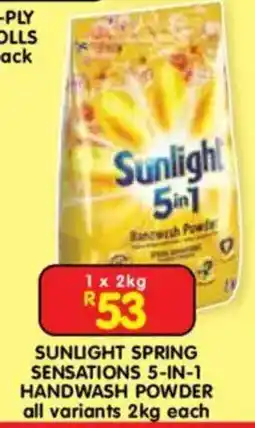 Shoprite Sunlight Spring Sensations 5-in-1 Handwash Powder offer