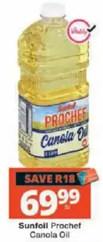 Checkers Sunfoil Prochef Canola Oil offer