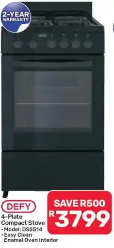 Pick n Pay DEFY 4-Plate Compact Stove offer