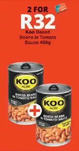 Checkers Koo Baked Beans in Tomato Sauce offer