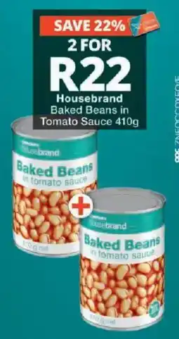 Checkers Housebrand Baked Beans in Tomato Sauce offer
