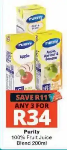 Checkers Purity 100% Fruit Juice Blend offer