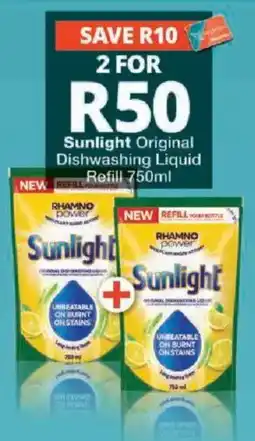 Checkers Sunlight Original Dishwashing Liquid Refill offer