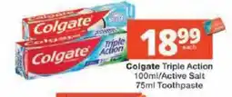 Checkers Colgate Triple Action Toothpaste offer