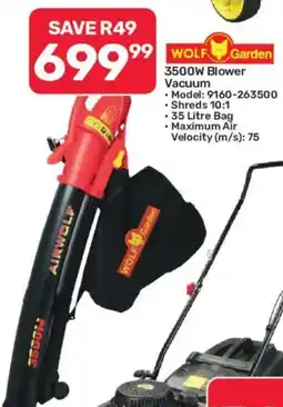 Pick n Pay Wolf Garden 3500W Blower Vacuum offer