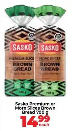 Food Lover's Market Sasko Premium or More Slices Brown Bread offer
