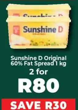 Food Lover's Market Sunshine D Original 60% Fat Spread offer