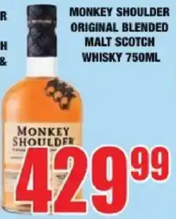 Boxer Monkey Shoulder Original Blended Malt Scotch Whisky offer