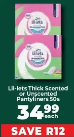 Food Lover's Market Lil-lets Thick Scented or Unscented Pantyliners offer