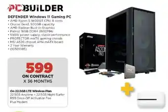 PCBuilder Defender Windows 11 Gaming PC