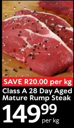Oxford Freshmarket Class A 28 Day Aged Mature Rump Steak offer