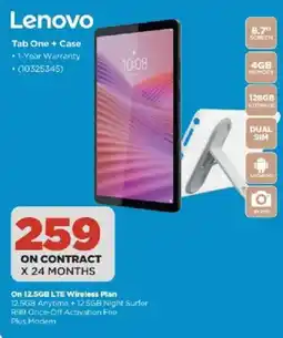 HiFi Corp Lenovo Tab One + Case offer